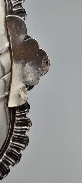 Large pair of silver and vermeil double-salters.

Salerons...
