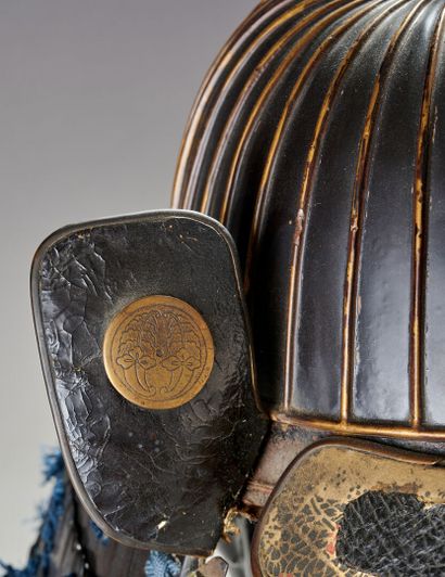 Casque de samouraï suji-bachi kabuto et menpo...