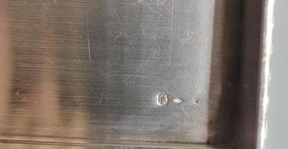 Rectangular box entirely in silver with on...