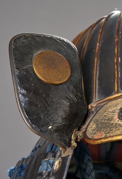Casque de samouraï suji-bachi kabuto et menpo...