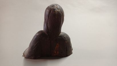 Bust of Holy Woman.

Carved polychrome wood...
