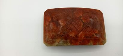 CHINE

Boucle de ceinture en jade (?) rouille...