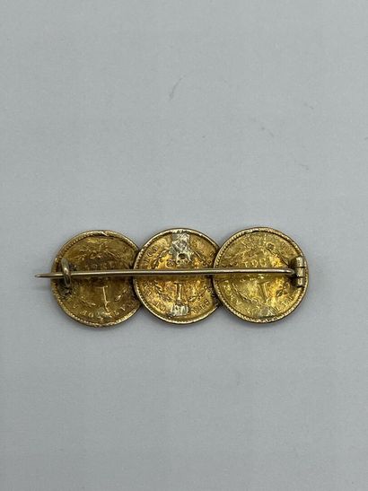 3 pièces en or de 1 dollar 