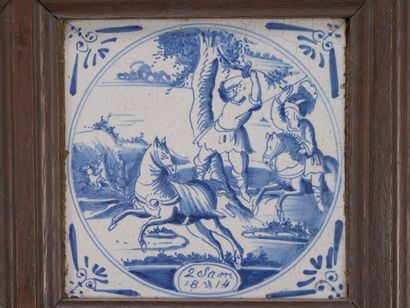 DELFT

Réunion de 10 carreaux de faience...