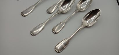 Rare partie de ménagère en argent modèle...