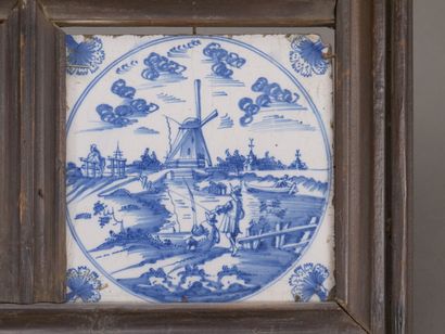 DELFT

Réunion de 10 carreaux de faience...