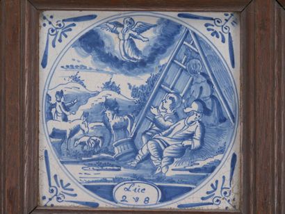 DELFT

Réunion de 10 carreaux de faience...