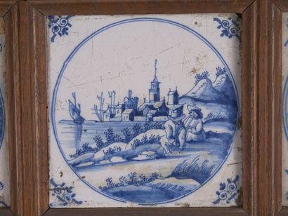 DELFT

Réunion de 10 carreaux de faience...