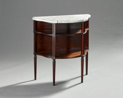 Console desserte de forme demi-lune galbée...