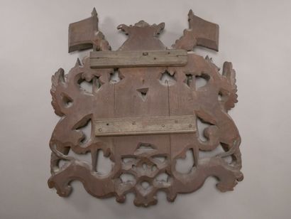 Élément décoratif en bois sculpté ajouré...