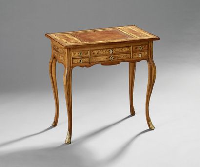 Table liseuse en bois de loupe et bois de...