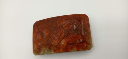 CHINE

Boucle de ceinture en jade (?) rouille...
