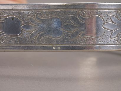 Paire d'eperons à roulettes en argent et...