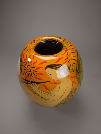 Ada LOUMANI (né en 1959).

Vase en verre...