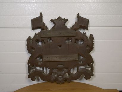 Élément décoratif en bois sculpté ajouré...