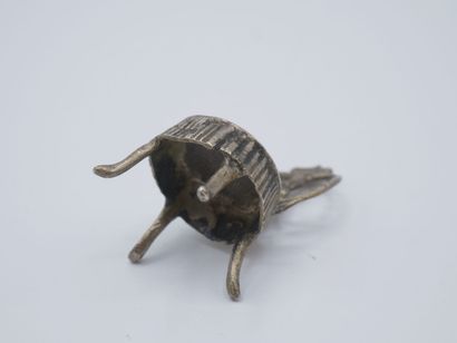 Fauteuil miniature en argent au dossier avec...
