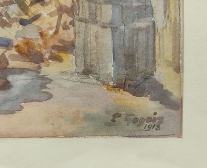 GOGOIS

Vue d'intérieur d'église, 1918

Aquarelle,...