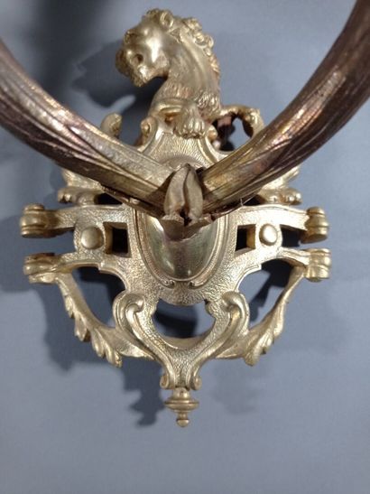 Paire d'appliques en bronze doré et ciselé...