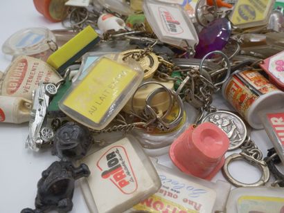 Lot de porte-clefs publicitaires:

Schell,...