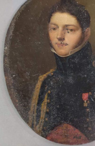 Ecole du XIXe s.

Portrait d'un officier...