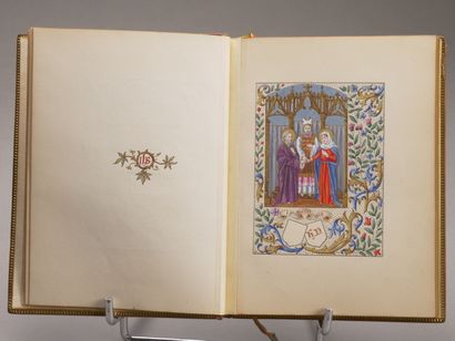 Livre d'heure orné d'une cinquantaine d'enluminures....