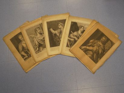 Lot de portraits gravés (20 environ) dont...