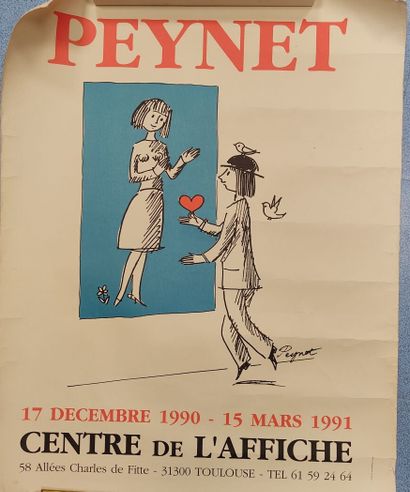 Lot d'affiches Peynet enroulées.

On y joint...