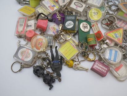 Lot de porte-clefs publicitaires:

Schell,...