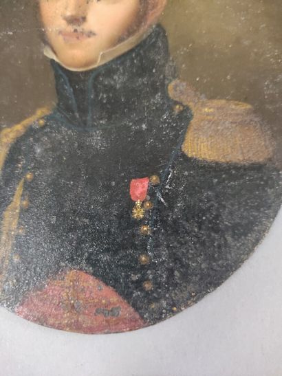 Ecole du XIXe s.

Portrait d'un officier...