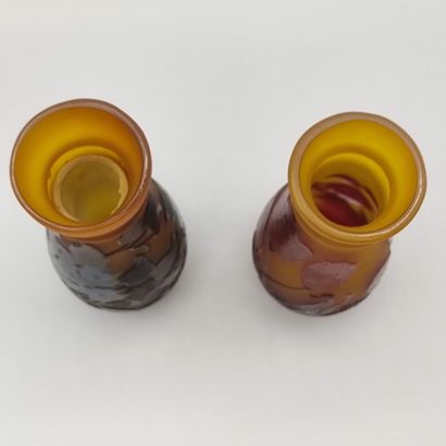 GALLE, Dans le goût de.

Deux vases de forme...
