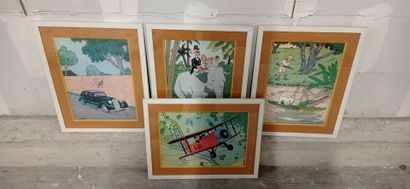HERGE, d'après

Réunion de quatre reproductions...