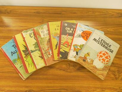 HERGE.

Réunion de 8 albums des aventures...