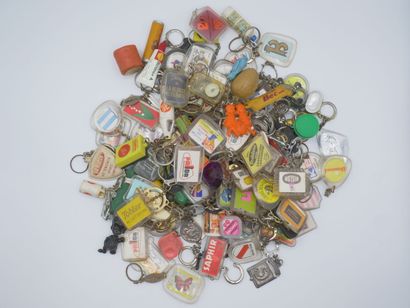 Lot de porte-clefs publicitaires:

Schell,...