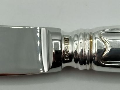 Complete set of table knives with silver...