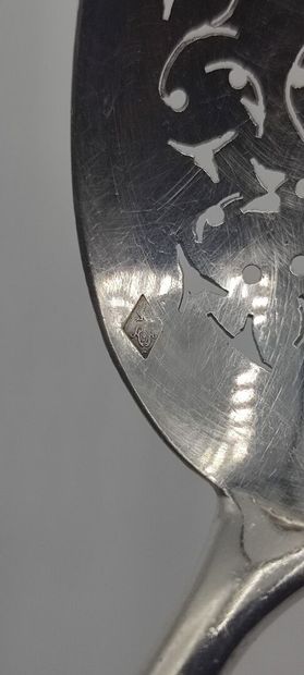 Sprinkling spoon entirely in silver (silver...