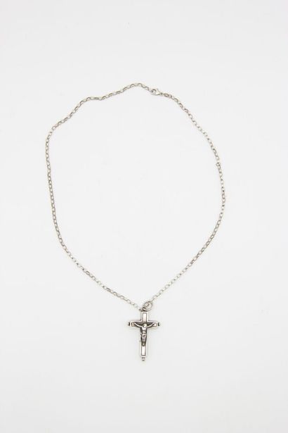 Antique silver reliquary cross. 

The cross...