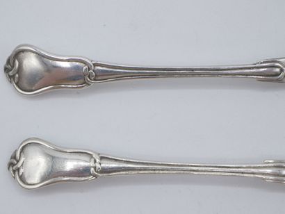 Pair of silver salt shovels of the 