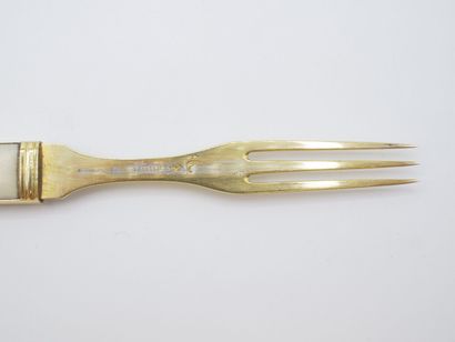 Gustave KELLER.

Travelling cutlery in vermeil...