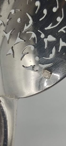 Sprinkling spoon entirely in silver (silver...