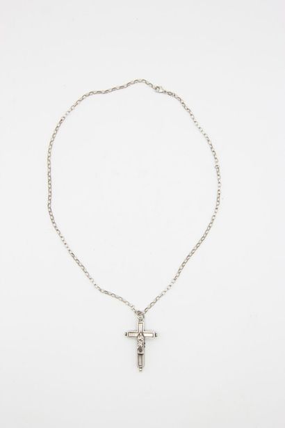Antique silver reliquary cross. 

The cross...