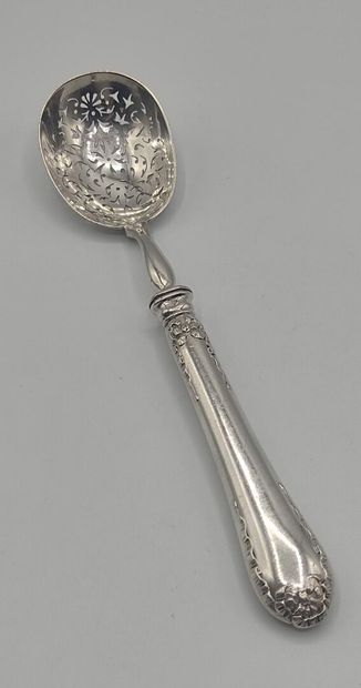 Sprinkling spoon entirely in silver (silver...