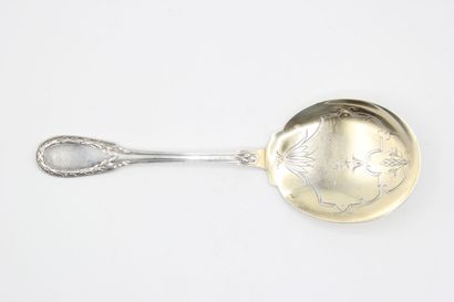 Empire style silver serving shovel for ice...