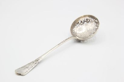 Vve COMPERE 

Silver sugar spoon with relief...