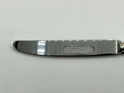 Complete set of table knives with silver...