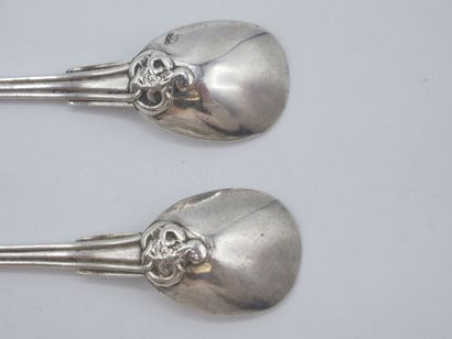 Pair of silver salt shovels of the 