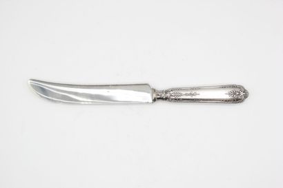 Empire style bread knife with silver handle...