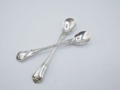 Pair of silver salt shovels of the 