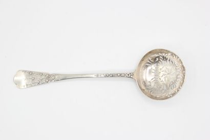 Vve COMPERE 

Silver sugar spoon with relief...
