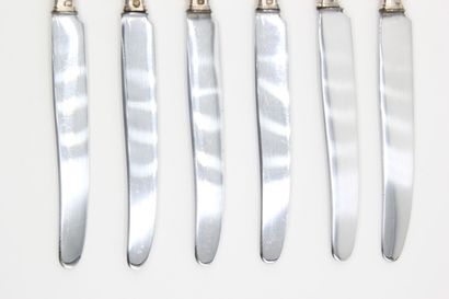 Service of 6 knives of inspiration Art Nouveau...