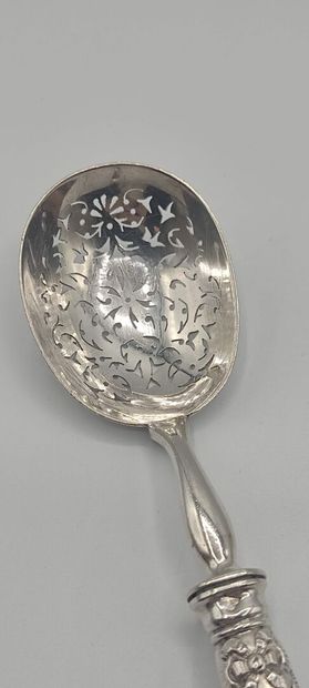 Sprinkling spoon entirely in silver (silver...